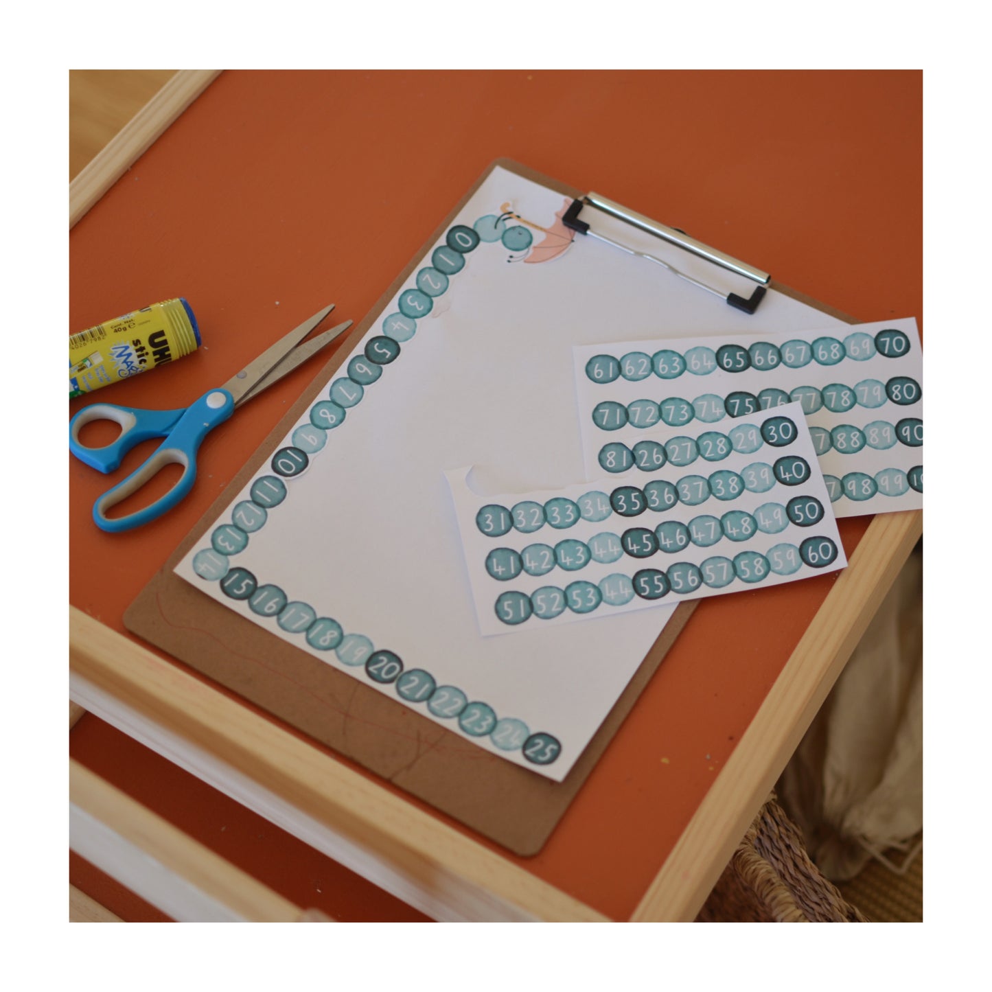 Buildable Number Line 0-100 (Digital Download)