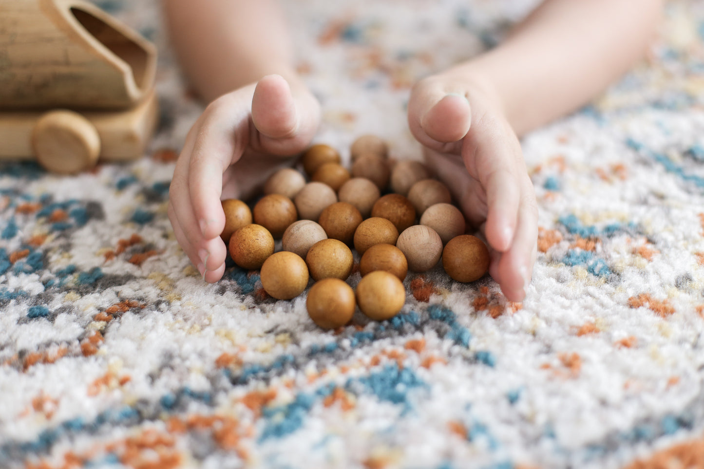 Qtoys | 2 Tone Wooden Balls (Set of 50)