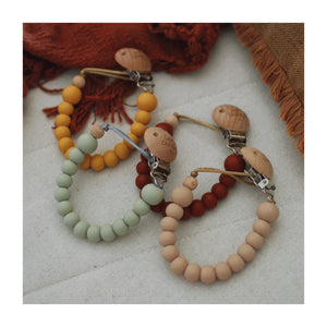 Silicone Dummy Clip - Earthy Colours